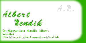 albert mendik business card